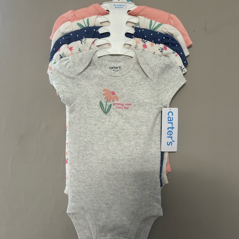 Carter's Baby Bodysuits - Gray, Pink, Blue